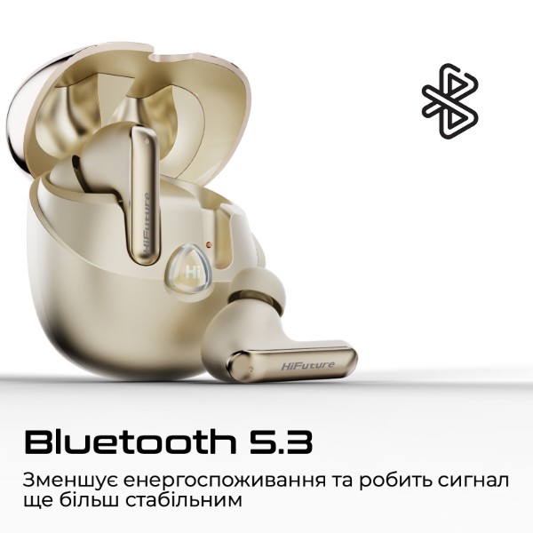 Фото - Навушники вкладиші бездротові TWS HiFuture sonicair.champagne