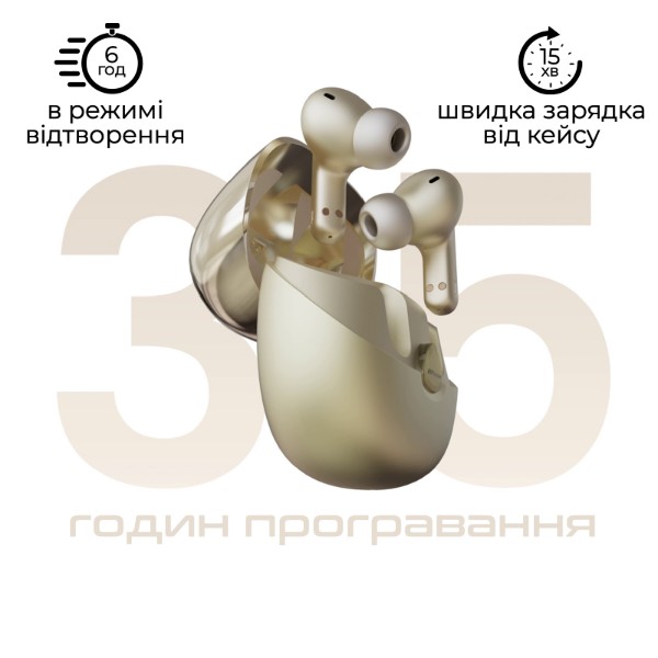 Фото - Навушники вкладиші бездротові TWS HiFuture sonicair.champagne