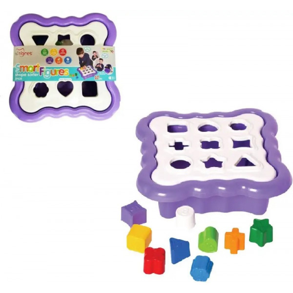 Фото - Сортер Tigres Розумні Фігурки Фіолетовий 10 ел. (39520)