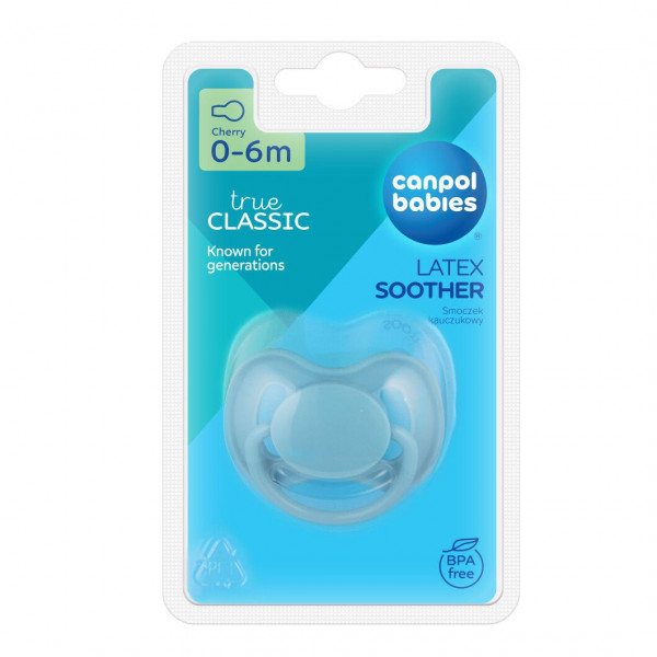 Фото - Кругла пустушка Canpol babies 0-6 міс NUDE - блакитна (23/223_blu)