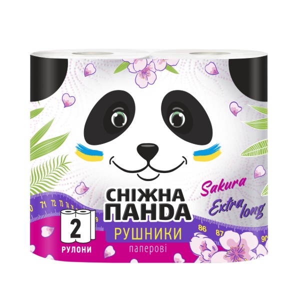 Фото - Рушники паперові Сніжна панда Экстра лонг 2сл, 2 шт.