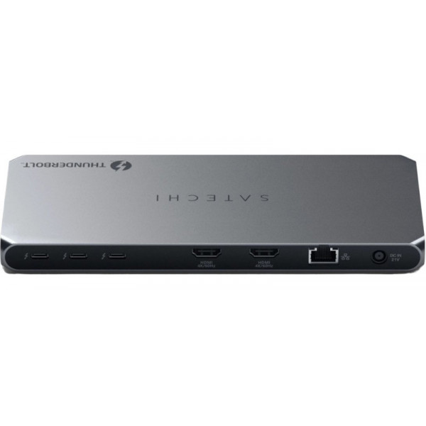 Фото - Хаб USB Satechi Thunderbolt 4 Docking Station DisplayLink Space Gray (ST-DT4MDM-EU)