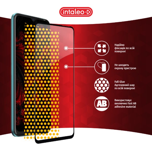 Фото - Защитное стекло для смартфона Intaleo Full Glue for Tecno Spark 8C Black (1283126542480)
