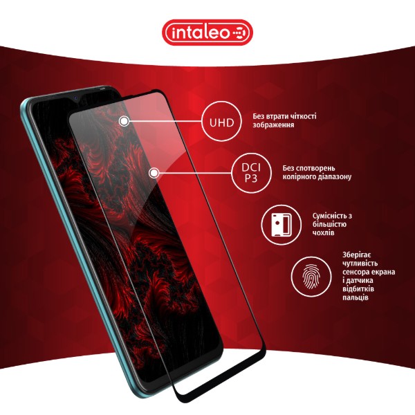 Фото - Защитное стекло для смартфона Intaleo Full Glue for Tecno Spark 8C Black (1283126542480)