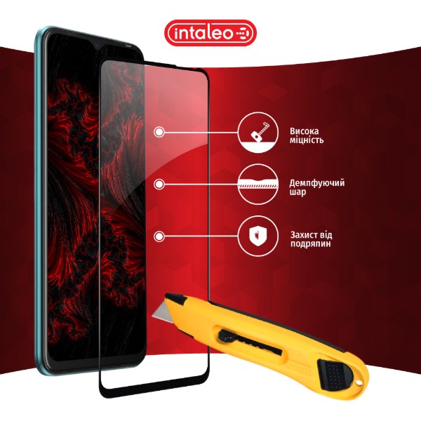 Фото - Защитное стекло для смартфона Intaleo Full Glue for Tecno Spark 8C Black (1283126542480)