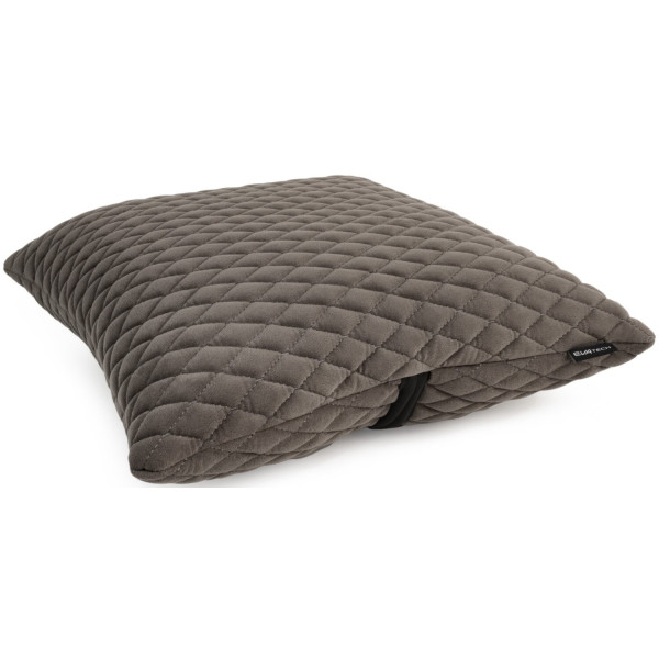 Фото - Автомобільна подушка EVAtech з алькантари 40x40 см сіра з сірою ниткою, малий ромб SPBALMRGG