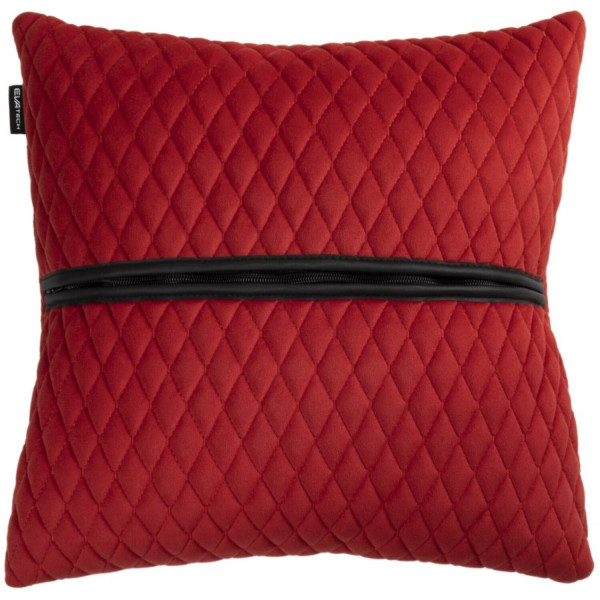 Фото - Автомобільна подушка EVAtech Audi червона з червоною ниткою, малий ромб SPBALMRRRV003