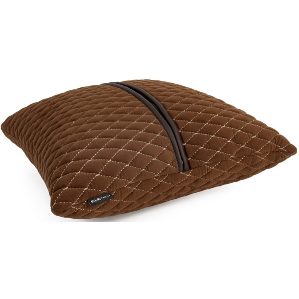 Фото - Автомобільна подушка EVAtech коричнева з коричневою ниткою, малий ромб SPBALMRZZ