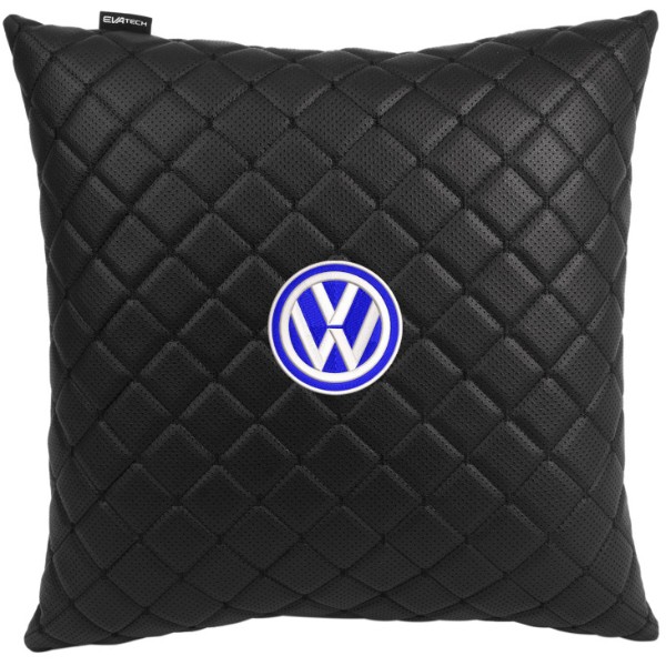 Фото - Автомобільна подушка EVAtech ECO 40x40 см Volkswagen чорна з чорною ниткою SPBCSBBV033 Фото - Автомобільна подушка EVAtech ECO 40x40 см Volkswagen чорна з чорною ниткою SPBCSBBV033