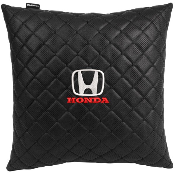 Фото - Автомобільна подушка EVAtech ECO 40x40 см Honda чорна з чорною ниткою SPBCSBBV060