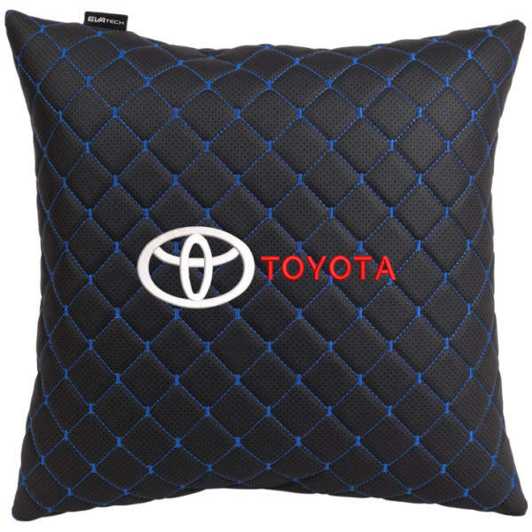 Фото - Автомобильная подушка EVAtech ECO 40x40 см Toyota черная с синей нитью SPBCSBLV031 Фото - Автомобильная подушка EVAtech ECO 40x40 см Toyota черная с синей нитью SPBCSBLV031