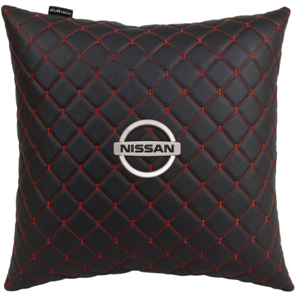 Фото - Автомобільна подушка EVAtech ECO 40x40 см Nissan чорна з червоною ниткою SPBCSBRV021 Фото - Автомобільна подушка EVAtech ECO 40x40 см Nissan чорна з червоною ниткою SPBCSBRV021