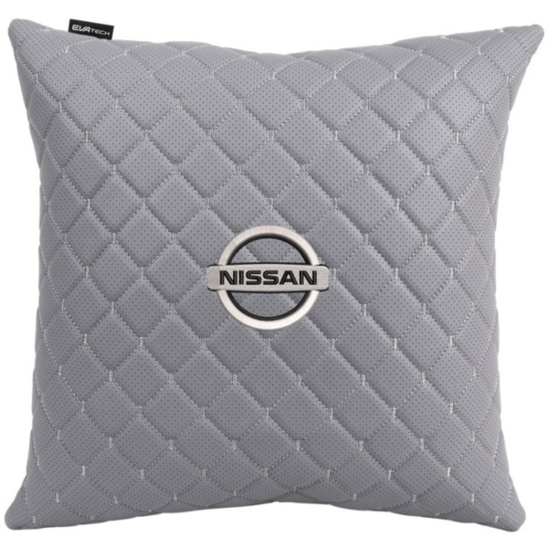 Фото - Автомобільна подушка EVAtech ECO Nissan сіра з сірою ниткою SPBCSGGV021 Фото - Автомобільна подушка EVAtech ECO Nissan сіра з сірою ниткою SPBCSGGV021