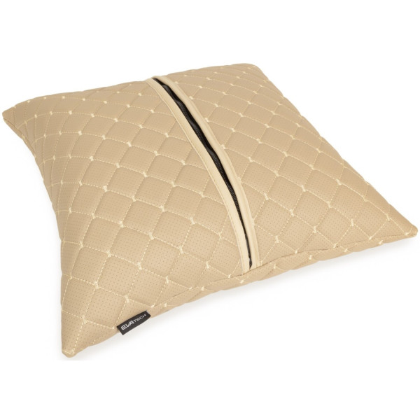 Фото - Автомобільна подушка EVAtech ECO 40x40 см Porsche бежева (SPBCSIIV024)