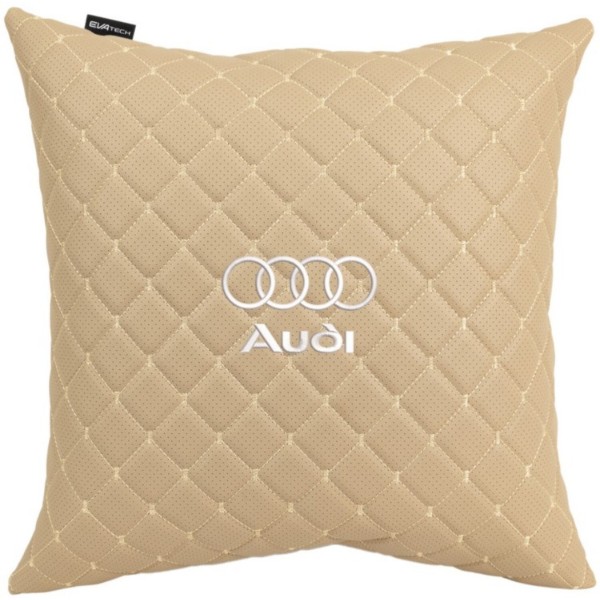 Фото - Автомобильная подушка EVAtech ECO 40x40 см Audi бежевая (SPBCSIIV095) Фото - Автомобильная подушка EVAtech ECO 40x40 см Audi бежевая (SPBCSIIV095)