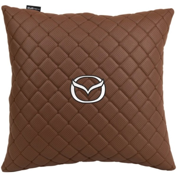 Фото - Автомобильная подушка EVAtech ECO 40x40 см Mazda коричневая (SPBCSZZV015)