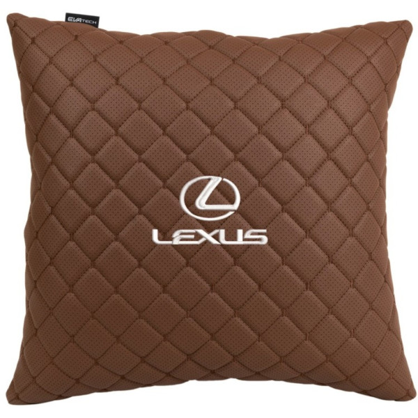 Фото - Автомобільна подушка EVAtech ECO 40x40 см Lexus коричнева (SPBCSZZV035)
