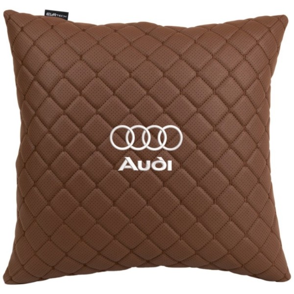 Фото - Автомобильная подушка EVAtech ECO 40x40 см Audi коричневая (SPBCSZZV095)
