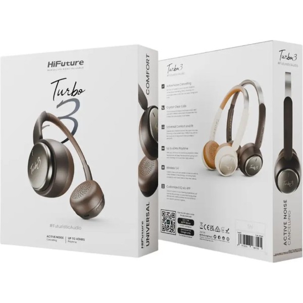 Фото - Наушники накладные беспроводные HiFuture Turbo 3 (turbo3.latte) Latte