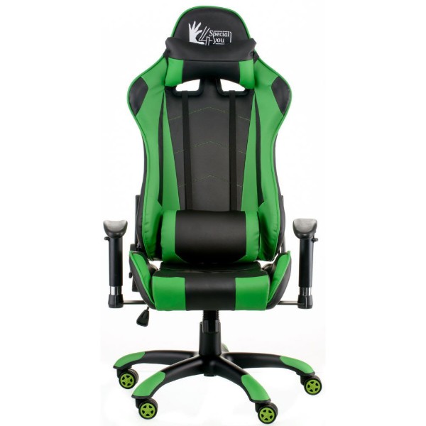 Фото - Кресло для геймеров Special4You ExtremeRace black/green (E5623)