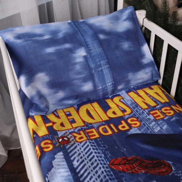 Фото - Комплект постільної білизни дитячий MirSon 110х140 17-0700 Spider-Man Бязь (2200010457247)