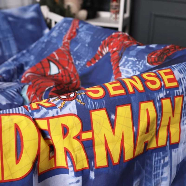 Фото - Комплект постільної білизни дитячий MirSon 110х140 17-0700 Spider-Man Бязь (2200010457247)