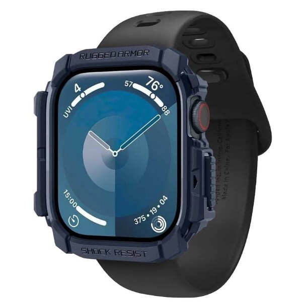 Фото - Чехол-бампер для смарт-часов Spigen Rugged Armor for Apple Watch 11/10 42mm Navy Blue (ACS08586)