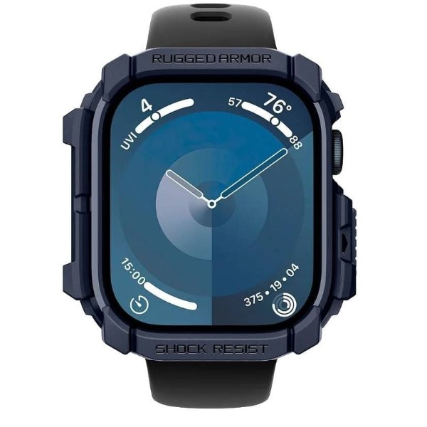 Фото - Чехол-бампер для смарт-часов Spigen Rugged Armor for Apple Watch 11/10 42mm Navy Blue (ACS08586)