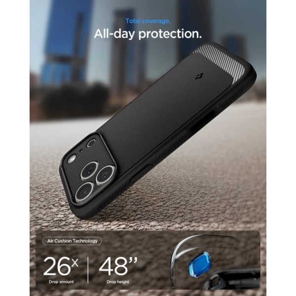 Фото - Чохол для смартфона Spigen Rugged Armor MagSafe for iPhone 18 Pro Max/17 Pro Max Matte Black (ACS12109)