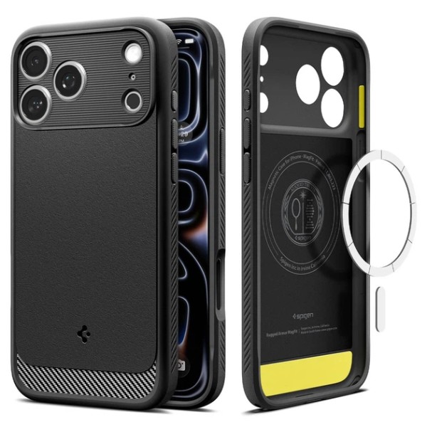 Фото - Чохол для смартфона Spigen Rugged Armor MagSafe for iPhone 18 Pro Max/17 Pro Max Matte Black (ACS12109)