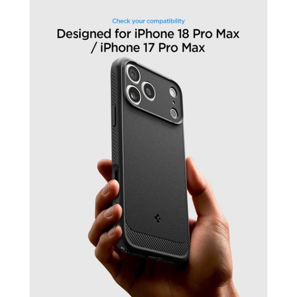 Фото - Чохол для смартфона Spigen Rugged Armor MagSafe for iPhone 18 Pro Max/17 Pro Max Matte Black (ACS12109)