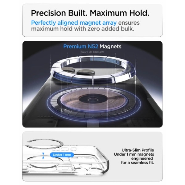 Фото - Чохол для смартфона Spigen Ultra Hybrid MagSafe for iPhone 18 Pro Max/17 Pro Max Clear White (ACS12118)