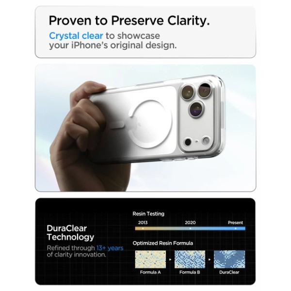 Фото - Чохол для смартфона Spigen Ultra Hybrid MagSafe for iPhone 18 Pro Max/17 Pro Max Clear White (ACS12118)