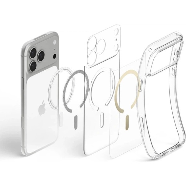 Фото - Чохол для смартфона Spigen Ultra Hybrid MagSafe for iPhone 18 Pro Max/17 Pro Max Clear Gold (ACS12120)
