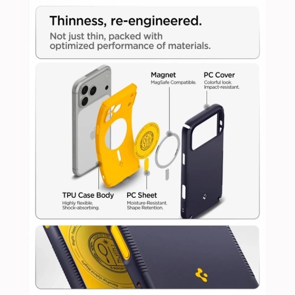 Фото - Чохол для смартфона Spigen Nano Pop Hybrid MagSafe for iPhone 18 Pro Max/17 Pro Max Blueberry Navy (ACS12138)