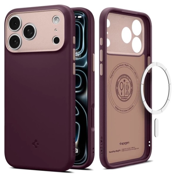 Фото - Чохол для смартфона Spigen Nano Pop MagSafe for iPhone 18 Pro Max/17 Pro Max Burgundy Bean (ACS12141)