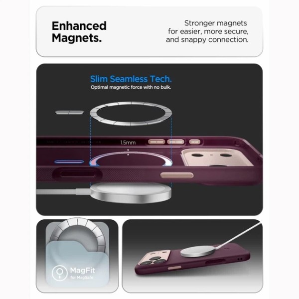 Фото - Чохол для смартфона Spigen Nano Pop MagSafe for iPhone 18 Pro Max/17 Pro Max Burgundy Bean (ACS12141)