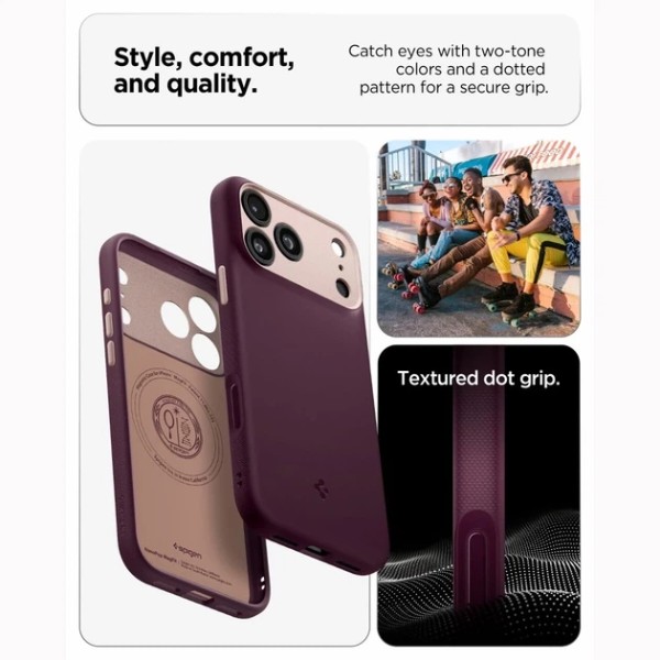 Фото - Чохол для смартфона Spigen Nano Pop MagSafe for iPhone 18 Pro Max/17 Pro Max Burgundy Bean (ACS12141)