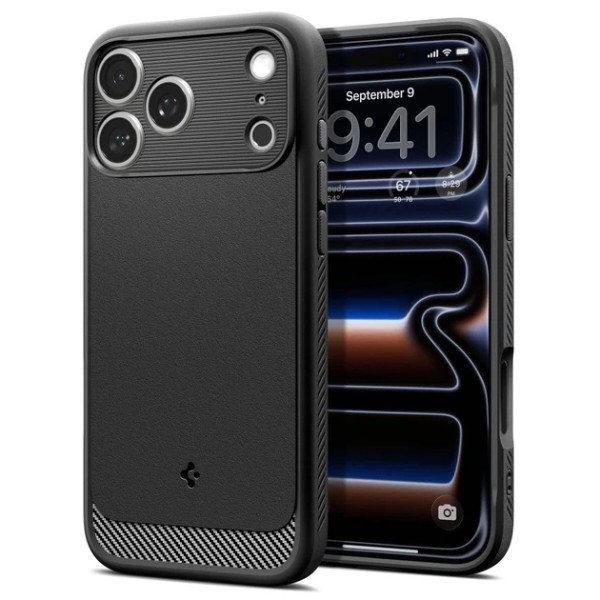Фото - Чохол для смартфону Spigen Rugged Armor MagSafe for iPhone 18 Pro/17 Pro Matte Black (ACS12147)