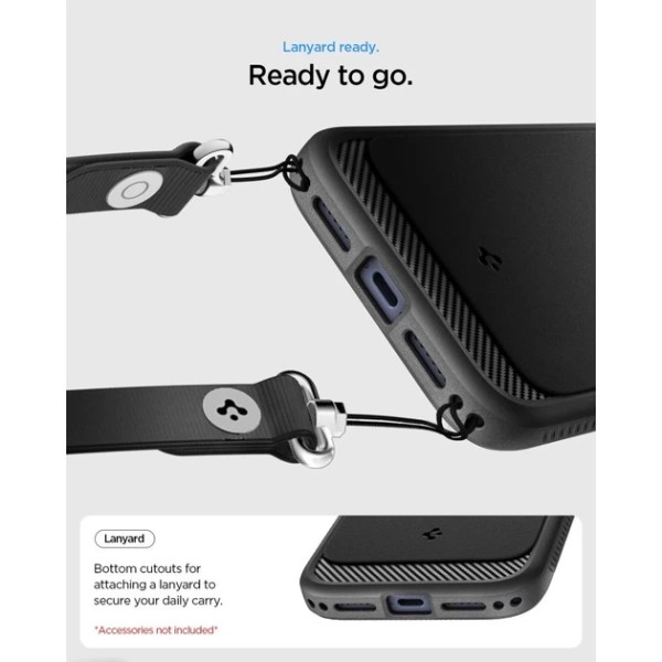Фото - Чохол для смартфону Spigen Rugged Armor MagSafe for iPhone 18 Pro/17 Pro Matte Black (ACS12147)