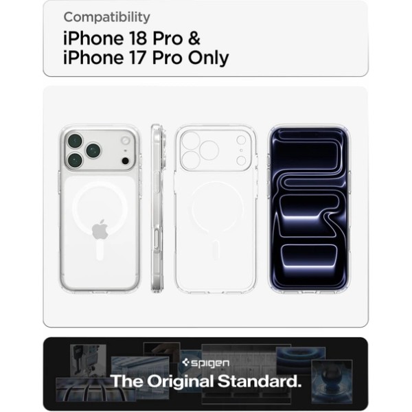 Фото - Чохол для смартфону Spigen Ultra Hybrid MagSafe for iPhone 18 Pro/17 Pro Clear White (ACS12155)