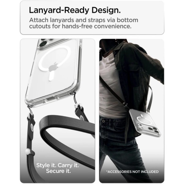 Фото - Чохол для смартфону Spigen Ultra Hybrid MagSafe for iPhone 18 Pro/17 Pro Clear White (ACS12155)