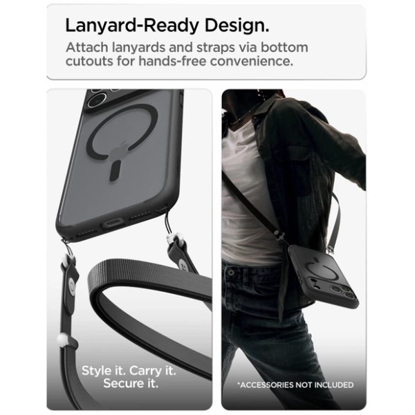 Фото - Чохол для смартфону Spigen Ultra Hybrid MagSafe for iPhone 18 Pro/17 Pro Frost Black (ACS12160)