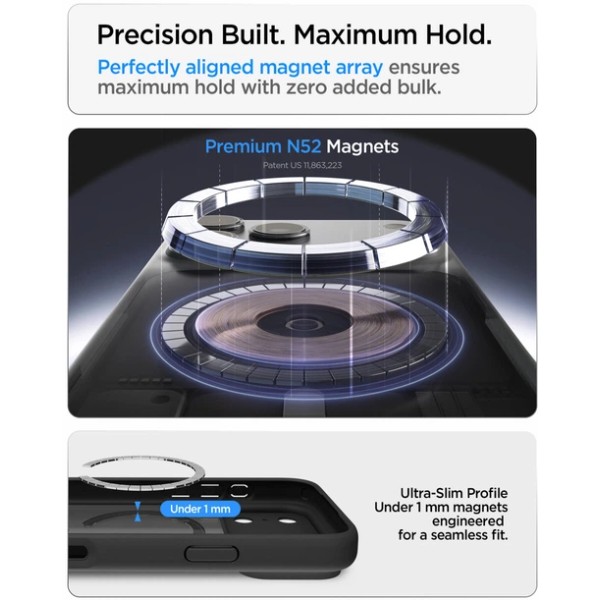 Фото - Чохол для смартфону Spigen Ultra Hybrid MagSafe for iPhone 18 Pro/17 Pro Frost Black (ACS12160)