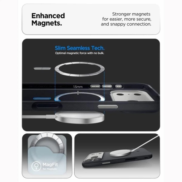 Фото - Чохол для смартфону Spigen Nano Pop MagSafe for iPhone 18 Pro/17 Pro Black Sesame (ACS12177)