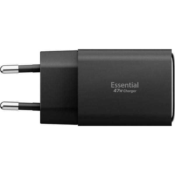 Фото - Мережевий зарядний пристрій Spigen Essential 47W Wall Charger 2Type-C + 1Type-A EE473EU black (ACH09465)