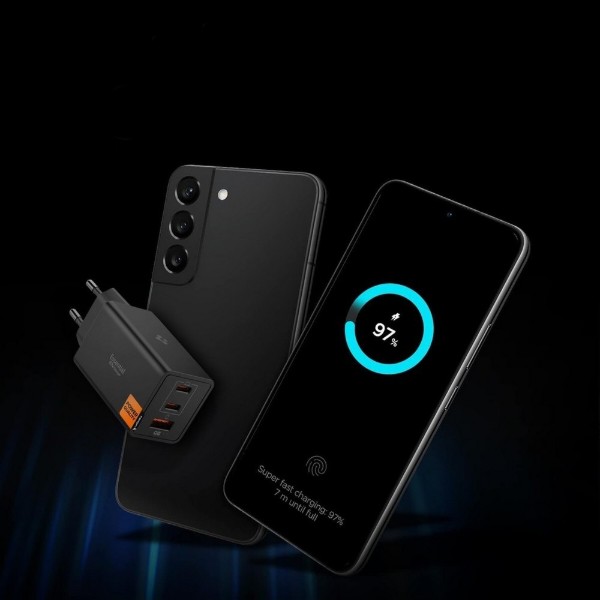Фото - Мережевий зарядний пристрій Spigen Essential 67W Wall Charger 2Type-C + 1Type-A EE673EU black (ACH09458)