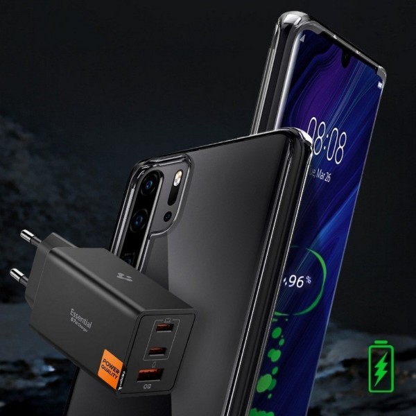 Фото - Мережевий зарядний пристрій Spigen Essential 67W Wall Charger 2Type-C + 1Type-A EE673EU black (ACH09458)