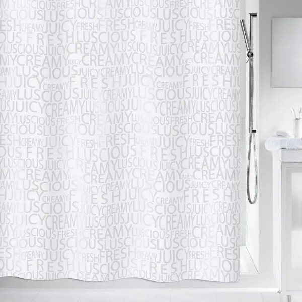 Фото - Шторка для ванной комнаты Spirella polyester CREAMY 180х200 Silver (10.16276)
