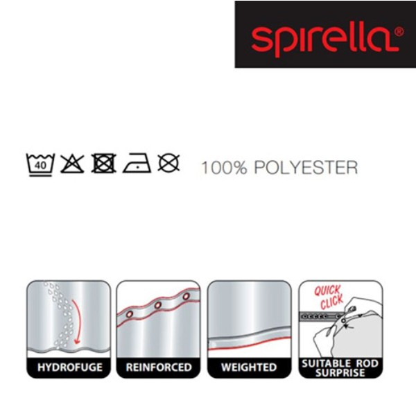 Фото - Шторка для ванной комнаты Spirella polyester GEORGES 180x200 см Black (10.20605)